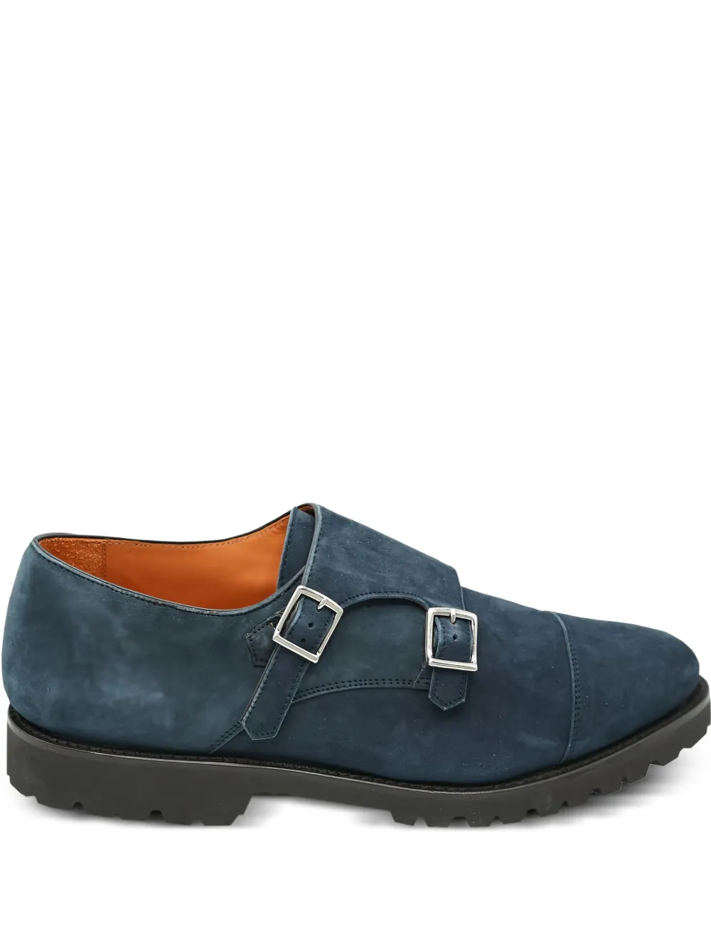Andrea Ventura Suède gespschoenen Blauw