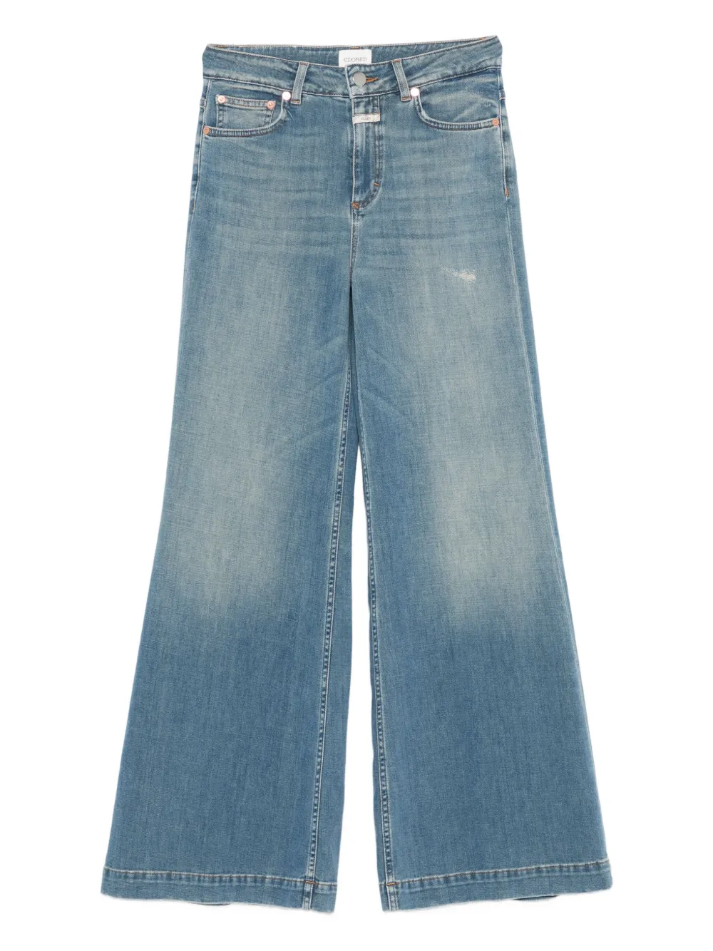 Closed five-pocket design flared jeans Blauw