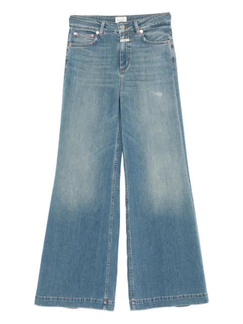 Closed five-pocket design flared jeans