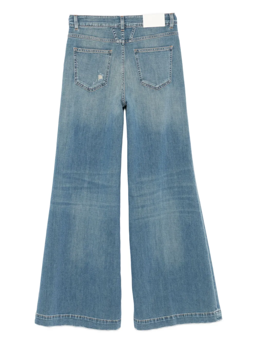 Closed five-pocket design flared jeans Blauw