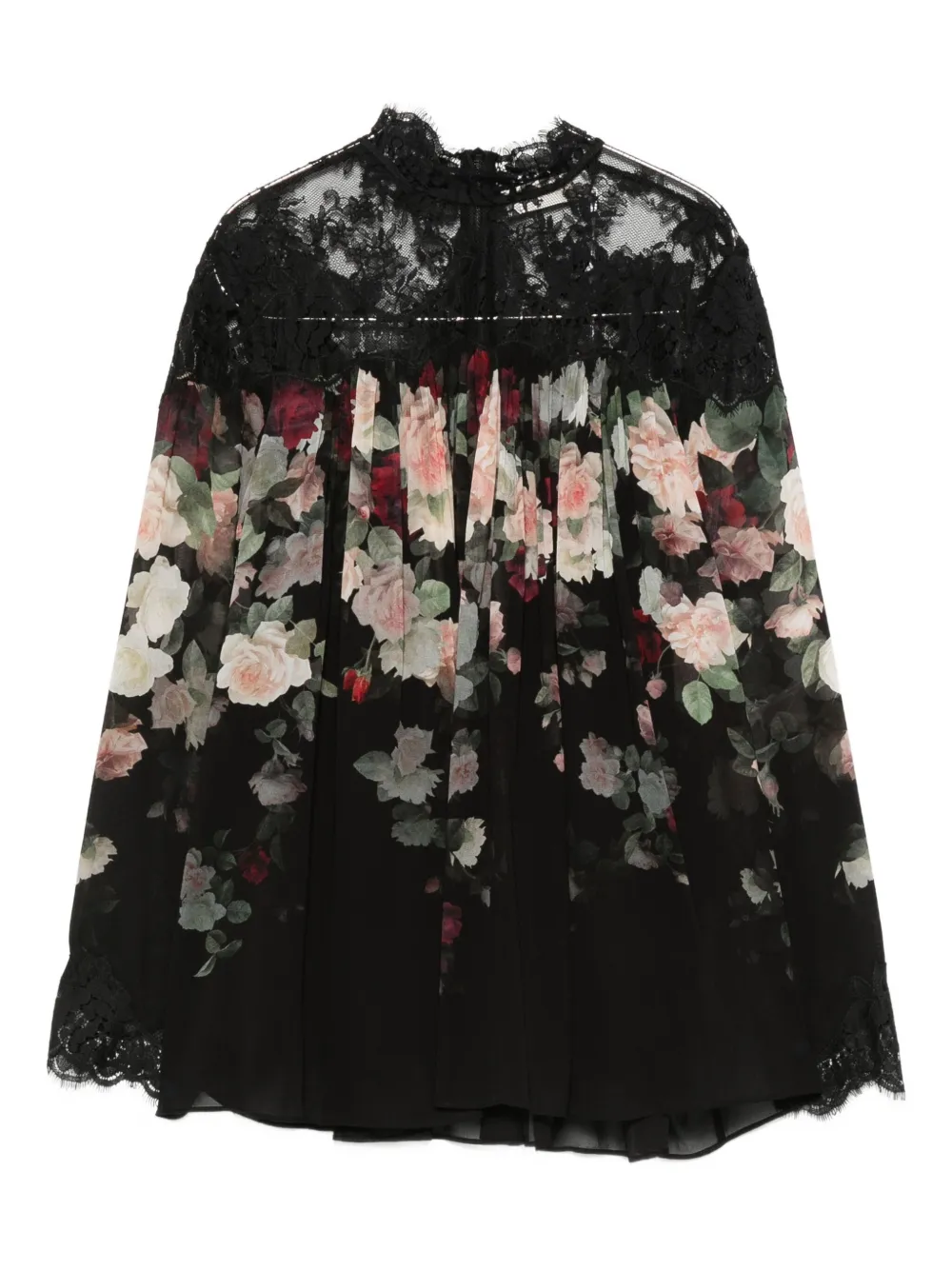 Zimmermann Lace-trimmed Floral Blouse In Multi