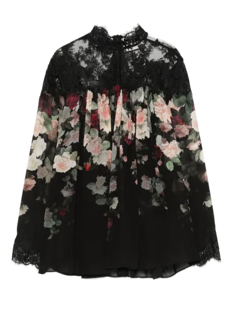 ZIMMERMANN lace-trimmed floral blouse