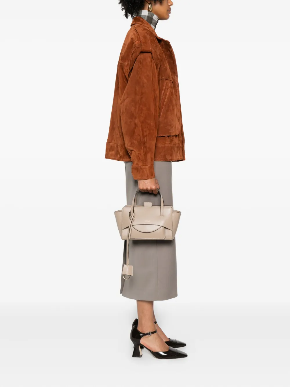 HIDESINS small leather tote bag - Beige