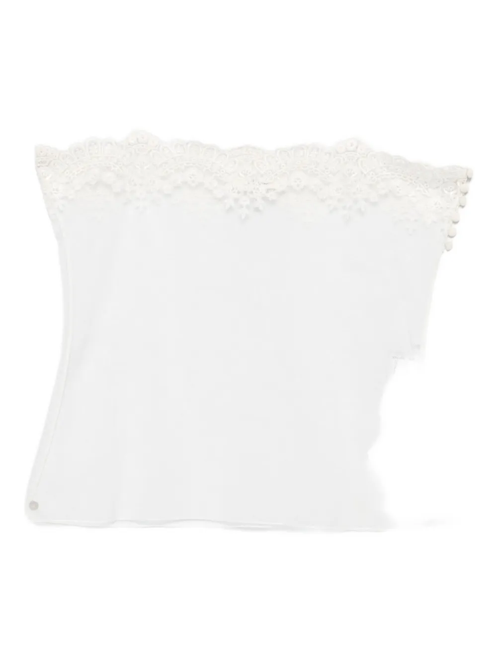 Chloé Sheer Lace Top Spaghetti Straps In White