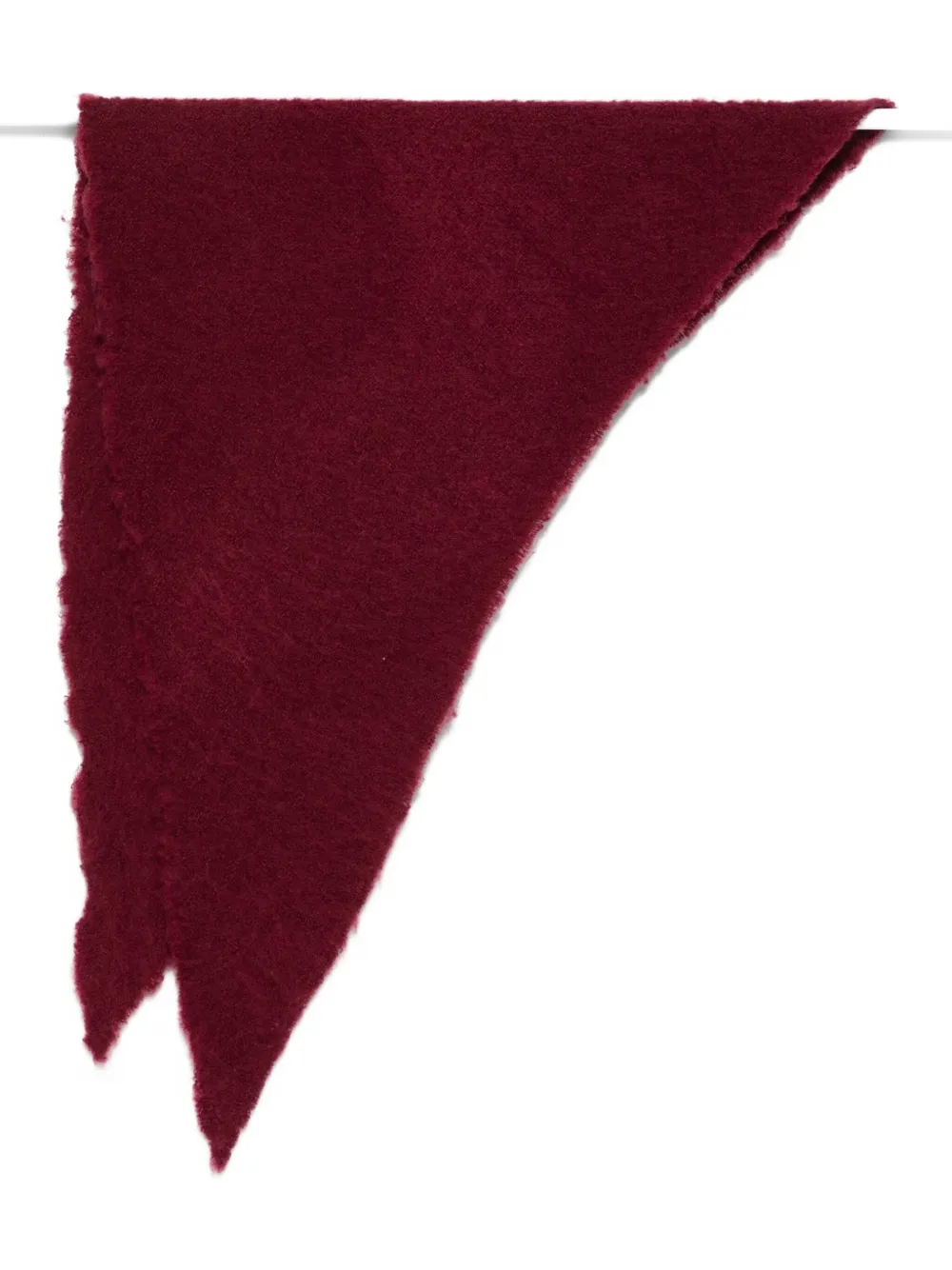 Faliero Sarti frayed-edge wool-cashmere blend scarf Rood