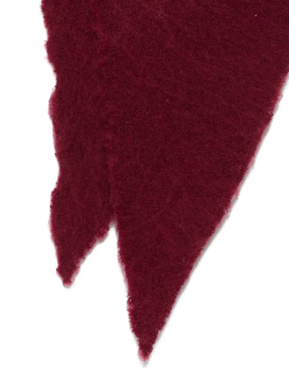 Faliero Sarti frayed-edge wool-cashmere blend scarf Rood