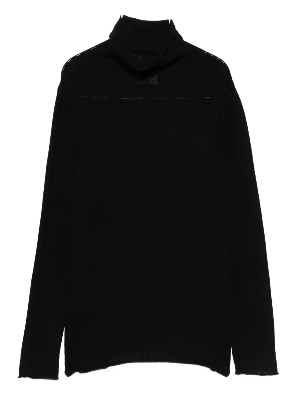 Beyou Turtleneck Ribbed Sweater In Black