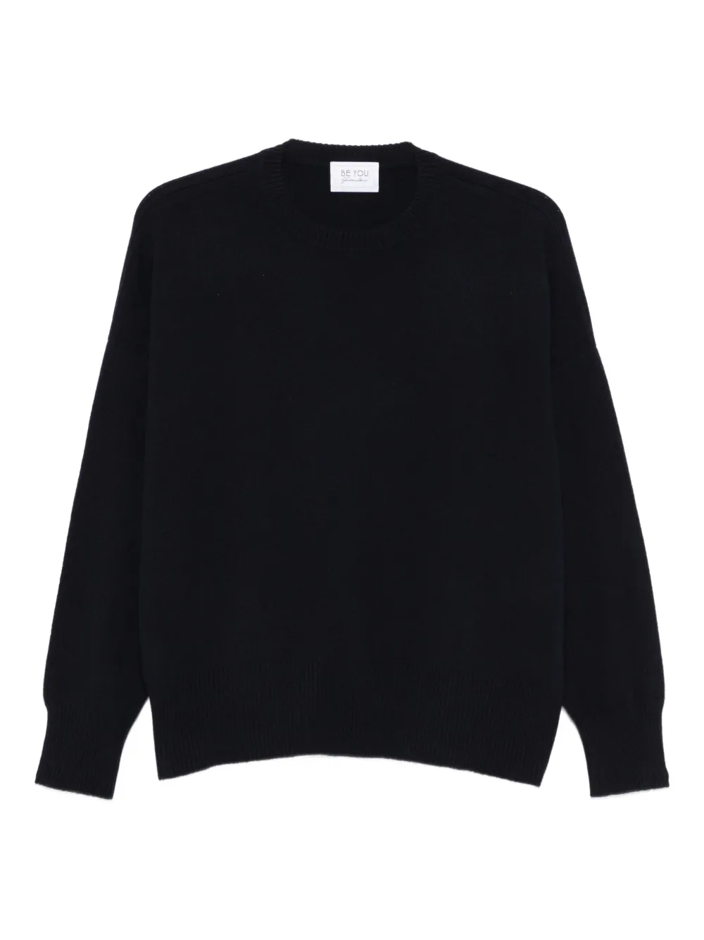 BeYou Kasjmier trui met ronde hals Blauw