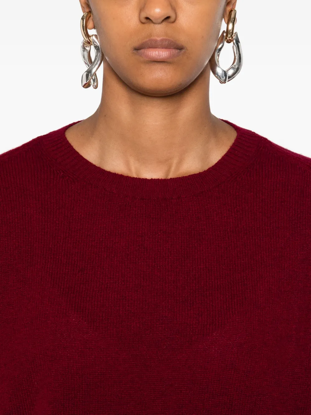 BeYou Kasjmier trui met zijsplit Rood