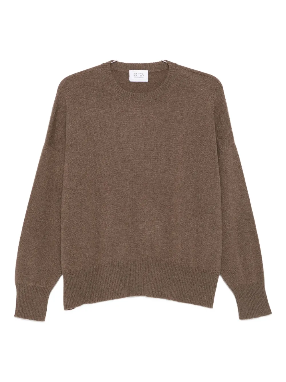 Beyou Cashmere Crewneck Sweater In Brown