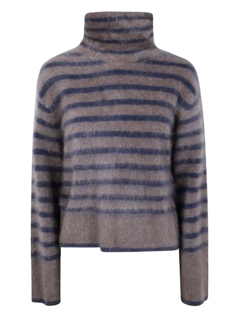 Lisa Yang The Floren brushed striped turtleneck sweater