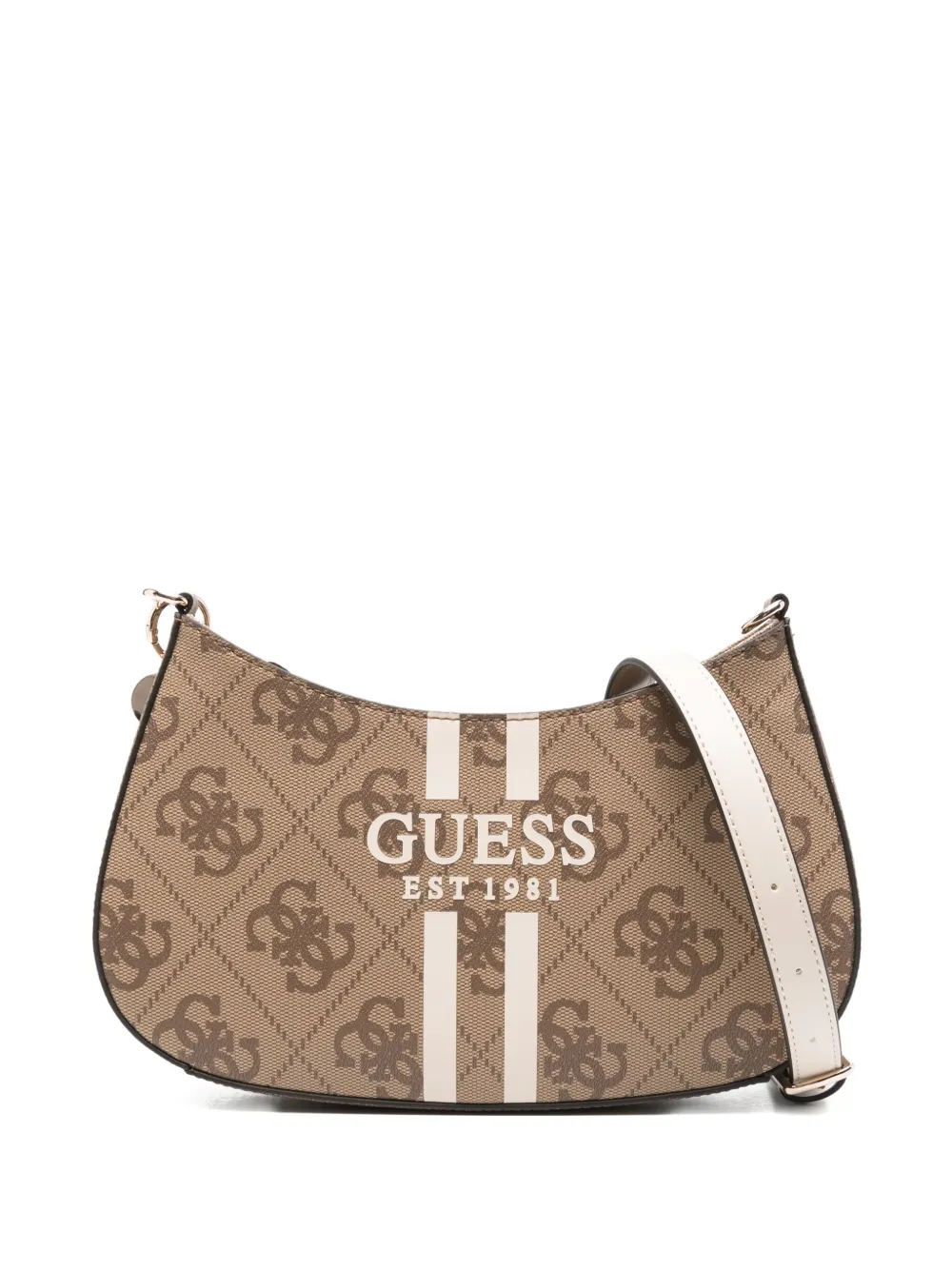 GUESS USA Noelle logo-pattern shoulder bag | Neutrals | Image 1