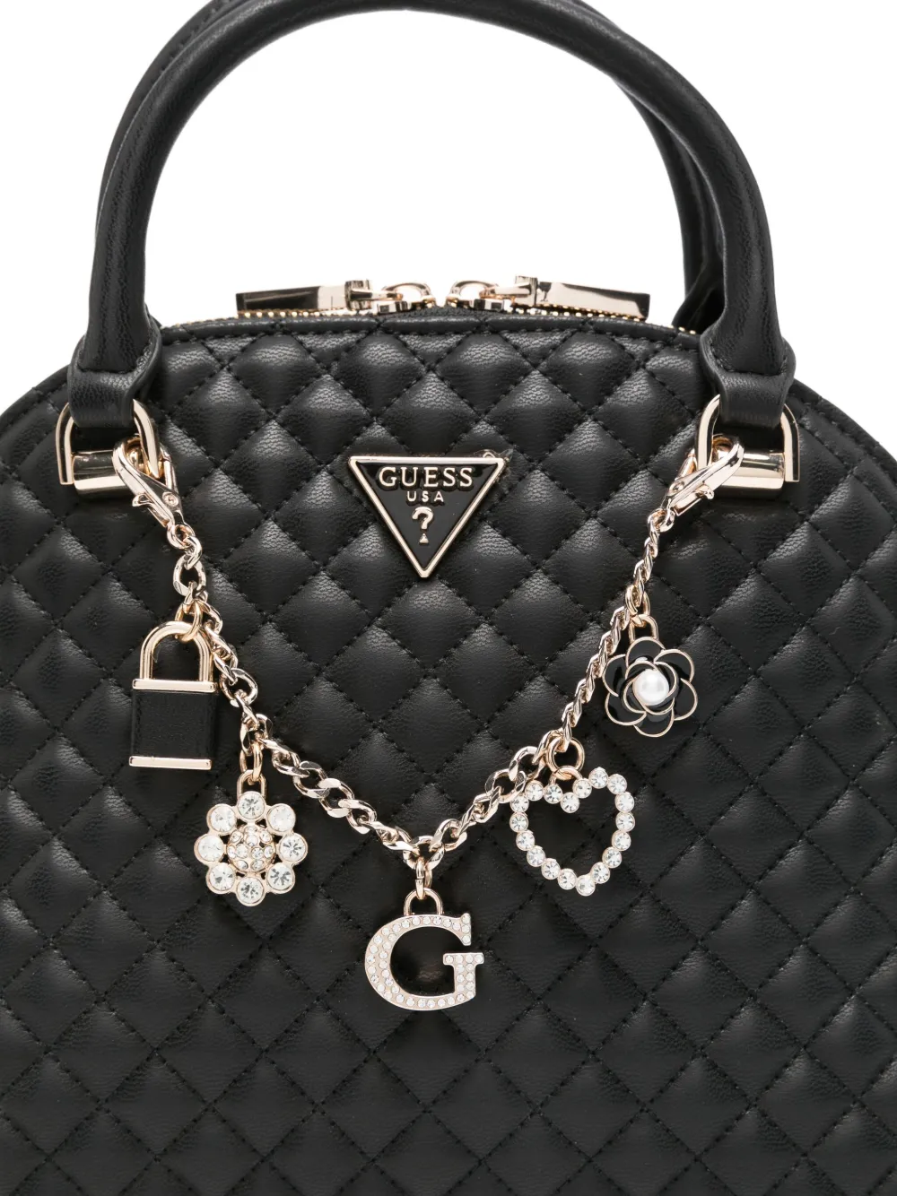 GUESS USA Gewatteerde shopper Zwart