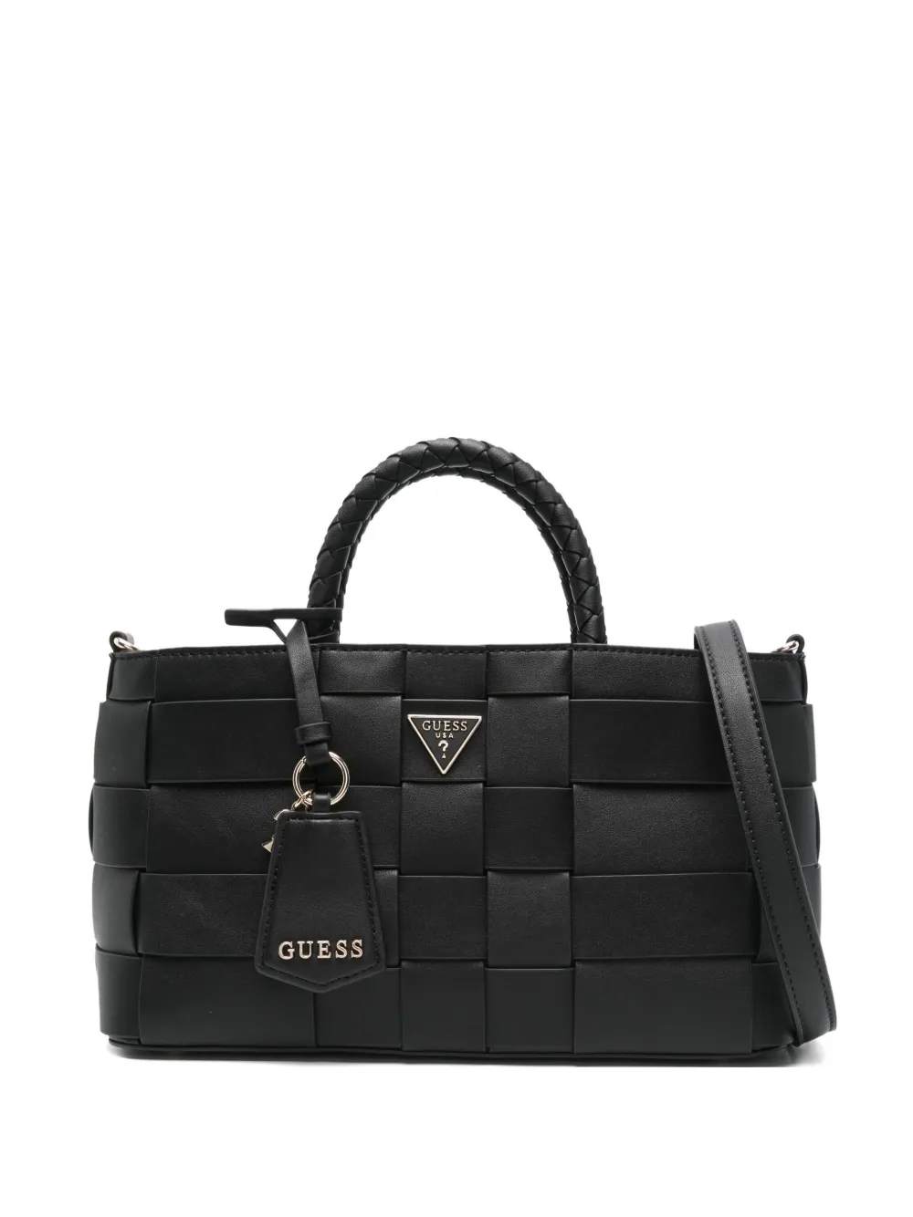 GUESS USA Maylee Girlfriend woven tote bag | Black | Image 1