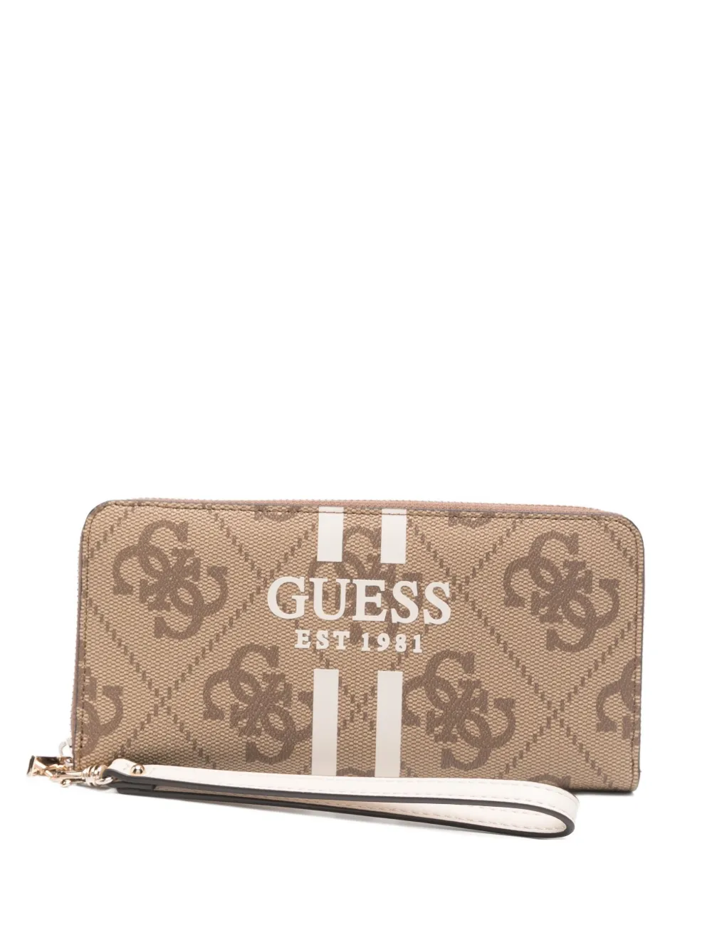 Guess Usa Laurel 4g Zip-around Wallet In Brown