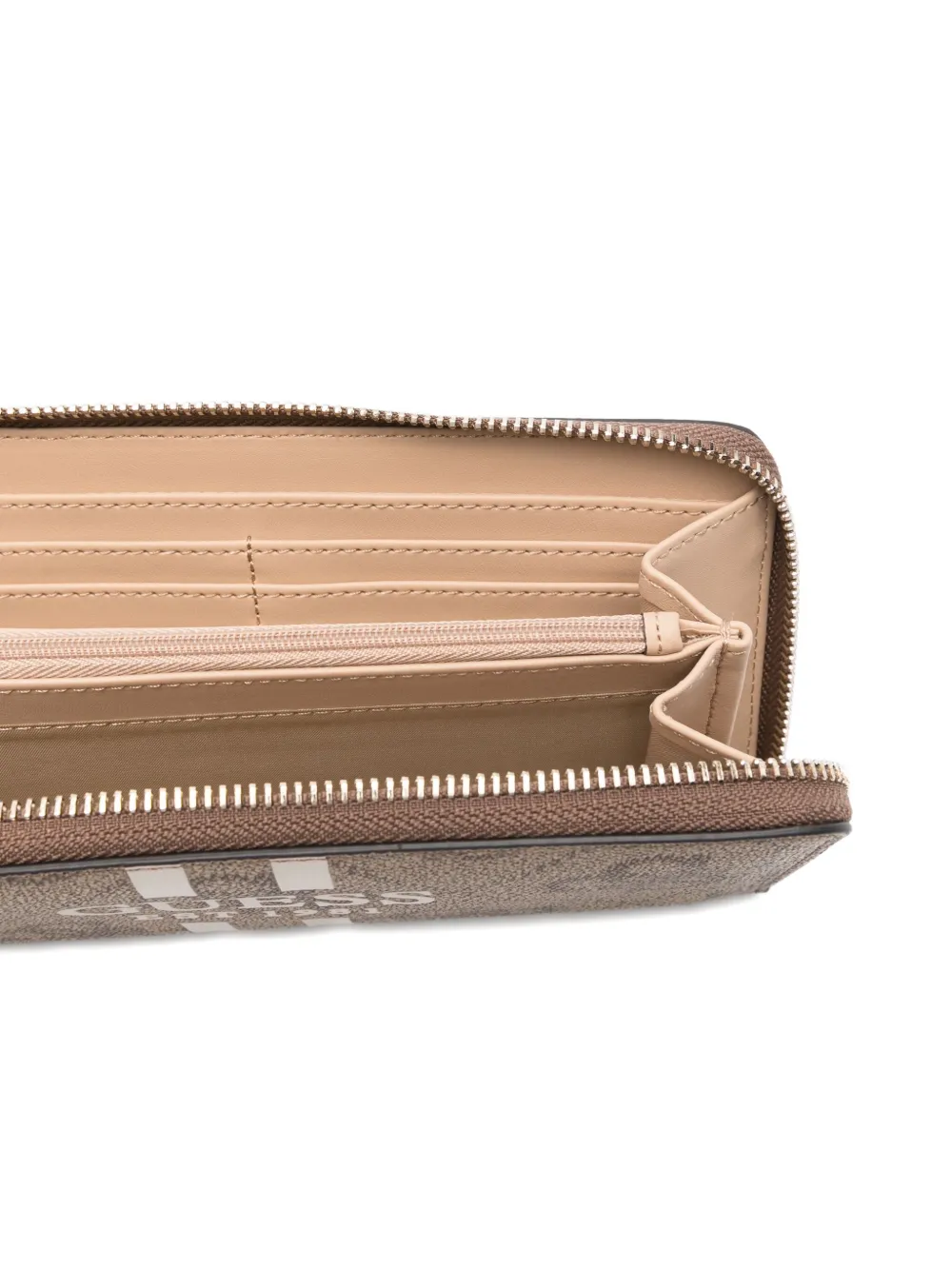 Guess Usa Laurel 4g Zip-around Wallet In Brown