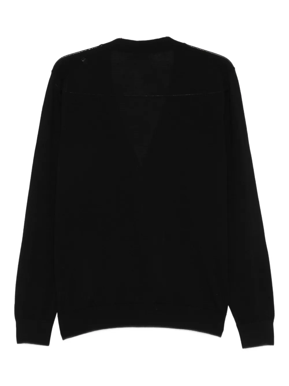 Piacenza Cashmere Button-front Wool Cardigan In Black