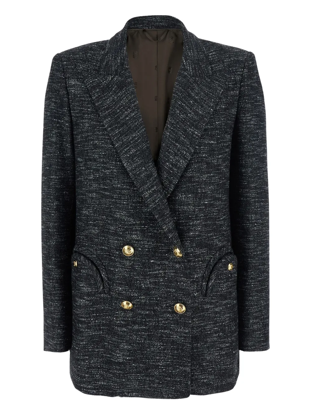 Blazé Milano double-breasted flap-pocket blazer | Grey | Image 1