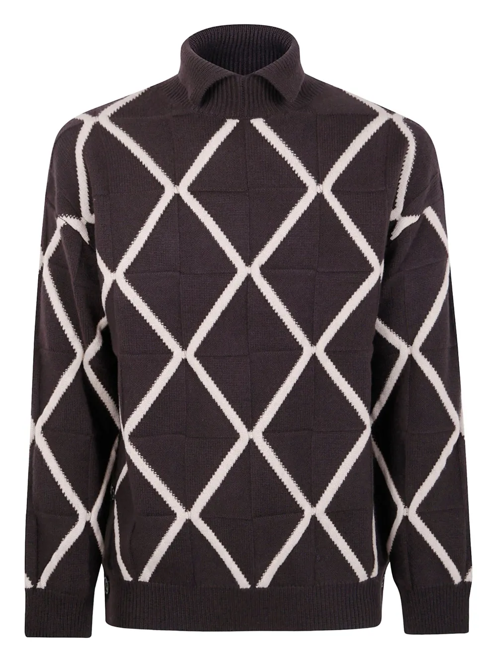 Emporio Armani argyle sweater | Brown | Image 1