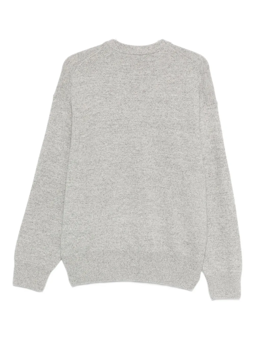 Hugo Boss Crew-neck Long-sleeve Sweater In Gray