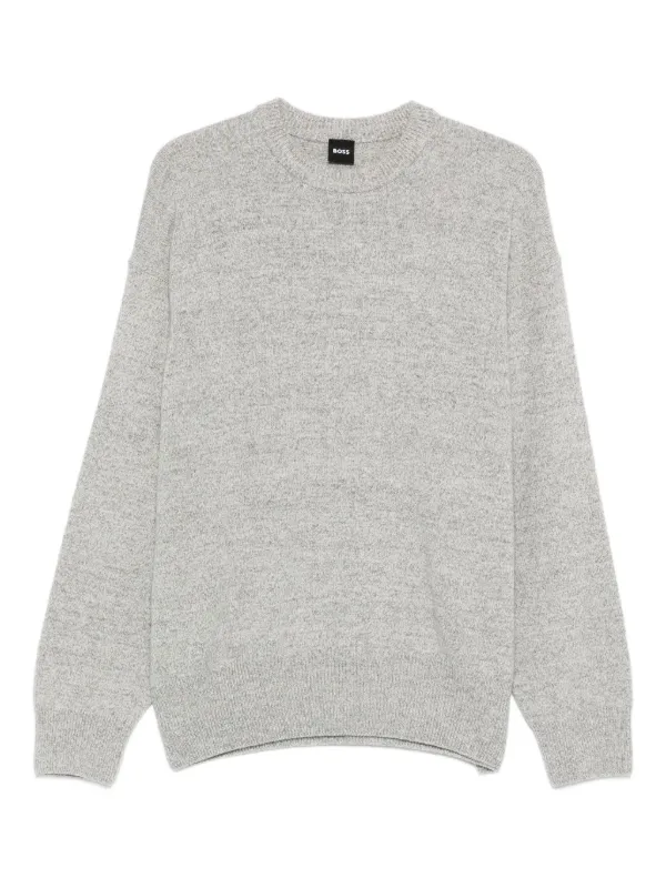 BOSS グレー クルーネックニット Lサイズ 新品 BOSS クルーネックセーター | グレー | FARFETCH JP