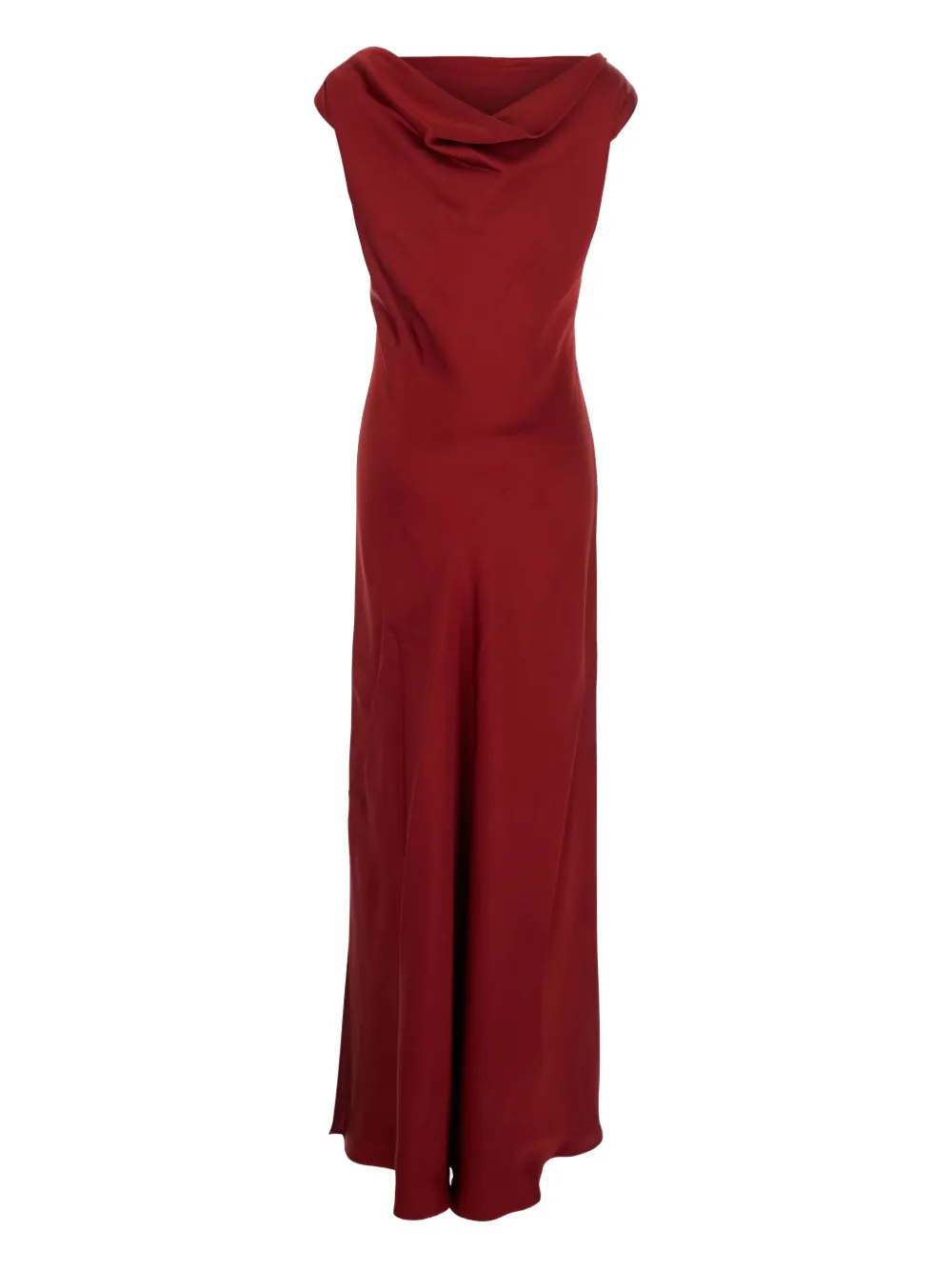 Antonelli Cowl-neck Maxi Dress In Burgundy