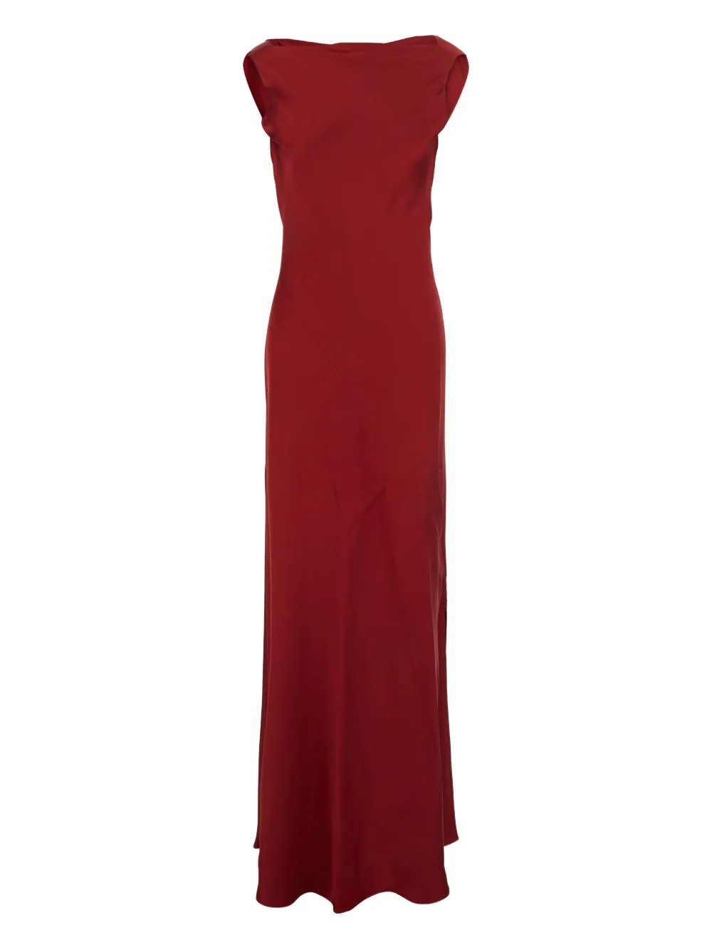 Antonelli Cowl-neck Maxi Dress In Burgundy
