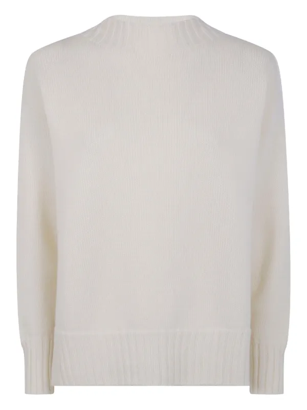 Drumohr Wool Crew-neck Sweater in White
