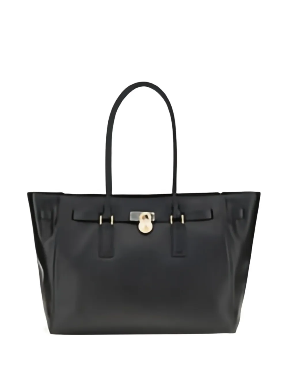 Michael Kors Hamilton Moderne Large Leather Tote Bag In Black