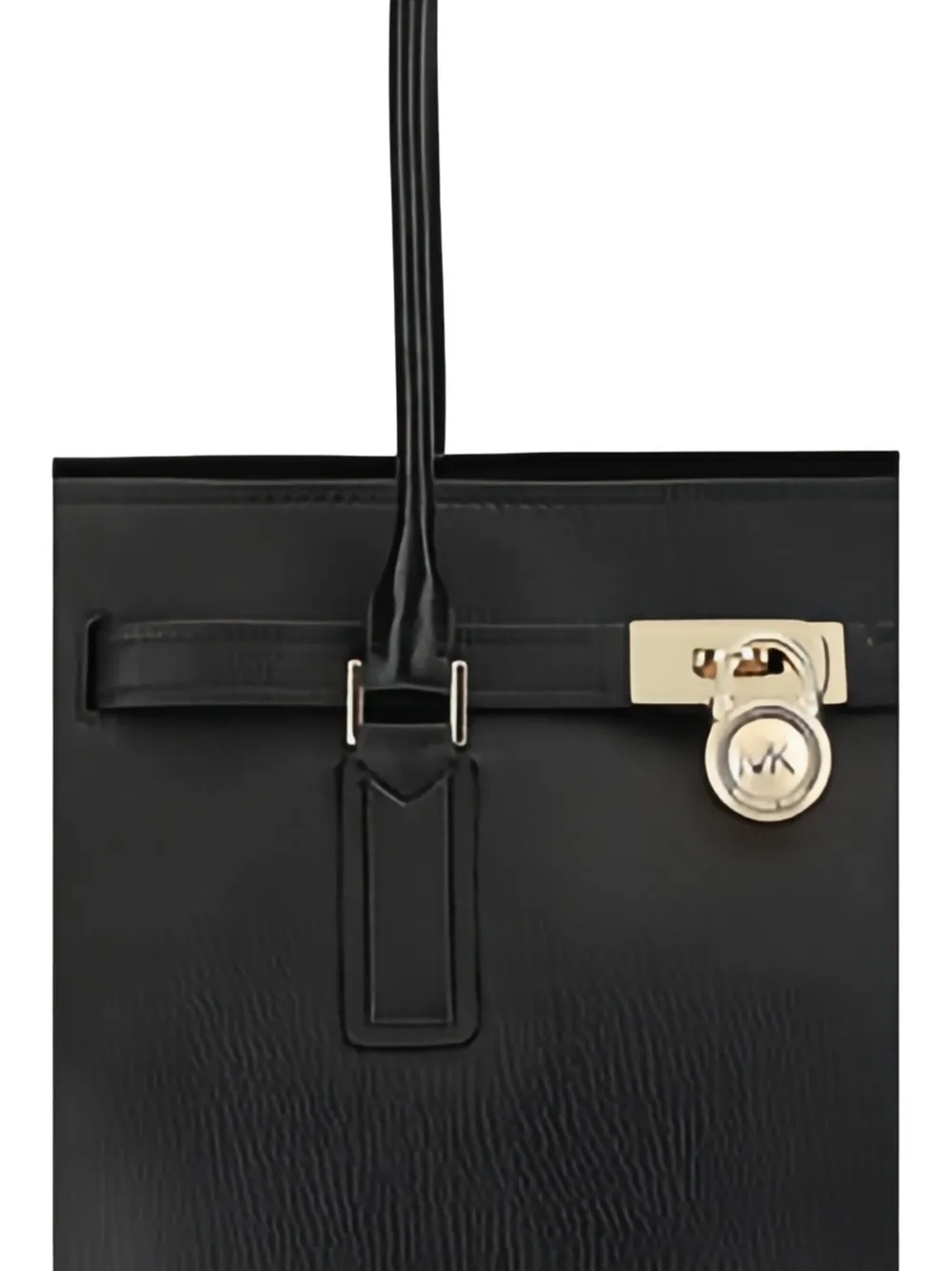 Michael Kors Hamilton Moderne Large Leather Tote Bag In Black