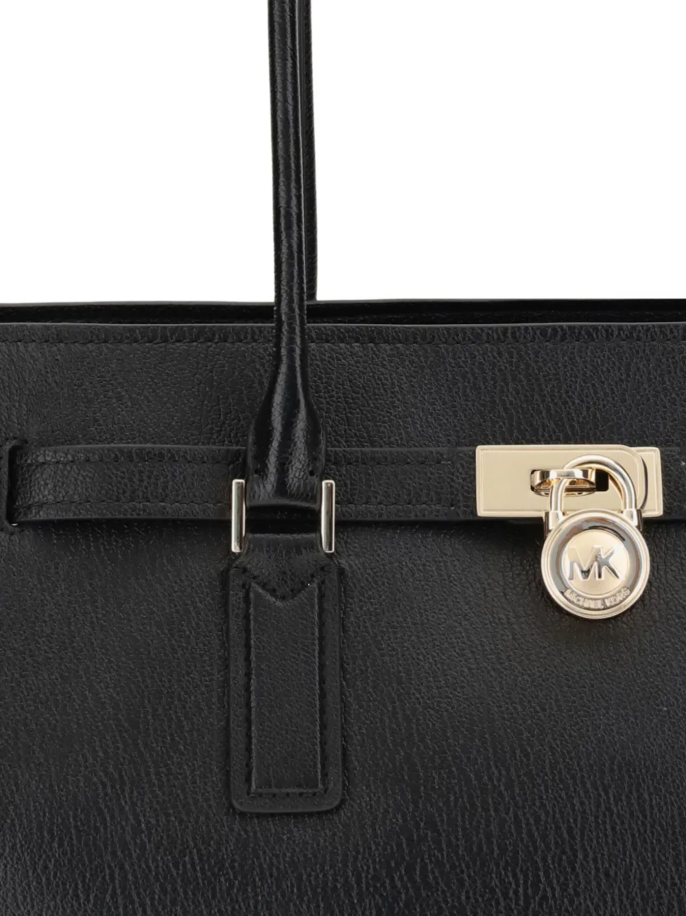 Michael Kors Hamilton Moderne Large Leather Tote Bag In Black