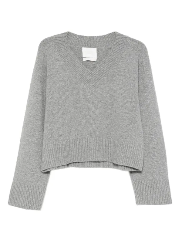 Citizens of Humanity V-neck Wool Sweater in Grey