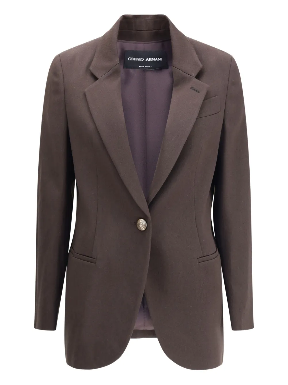 Giorgio Armani single-breasted blazer | Brown | Image 1