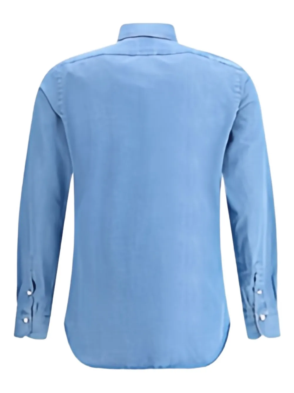 Finamore 1925 Napoli Long-sleeve Button-down Shirt In Blue