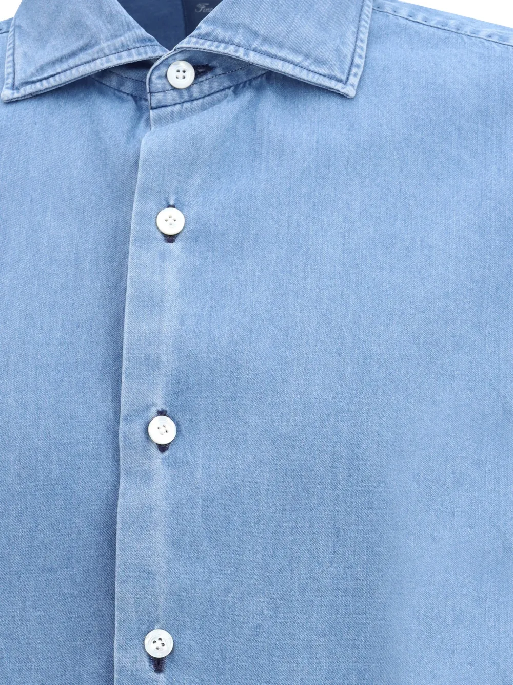 Finamore 1925 Napoli Long-sleeve Button-down Shirt In Blue