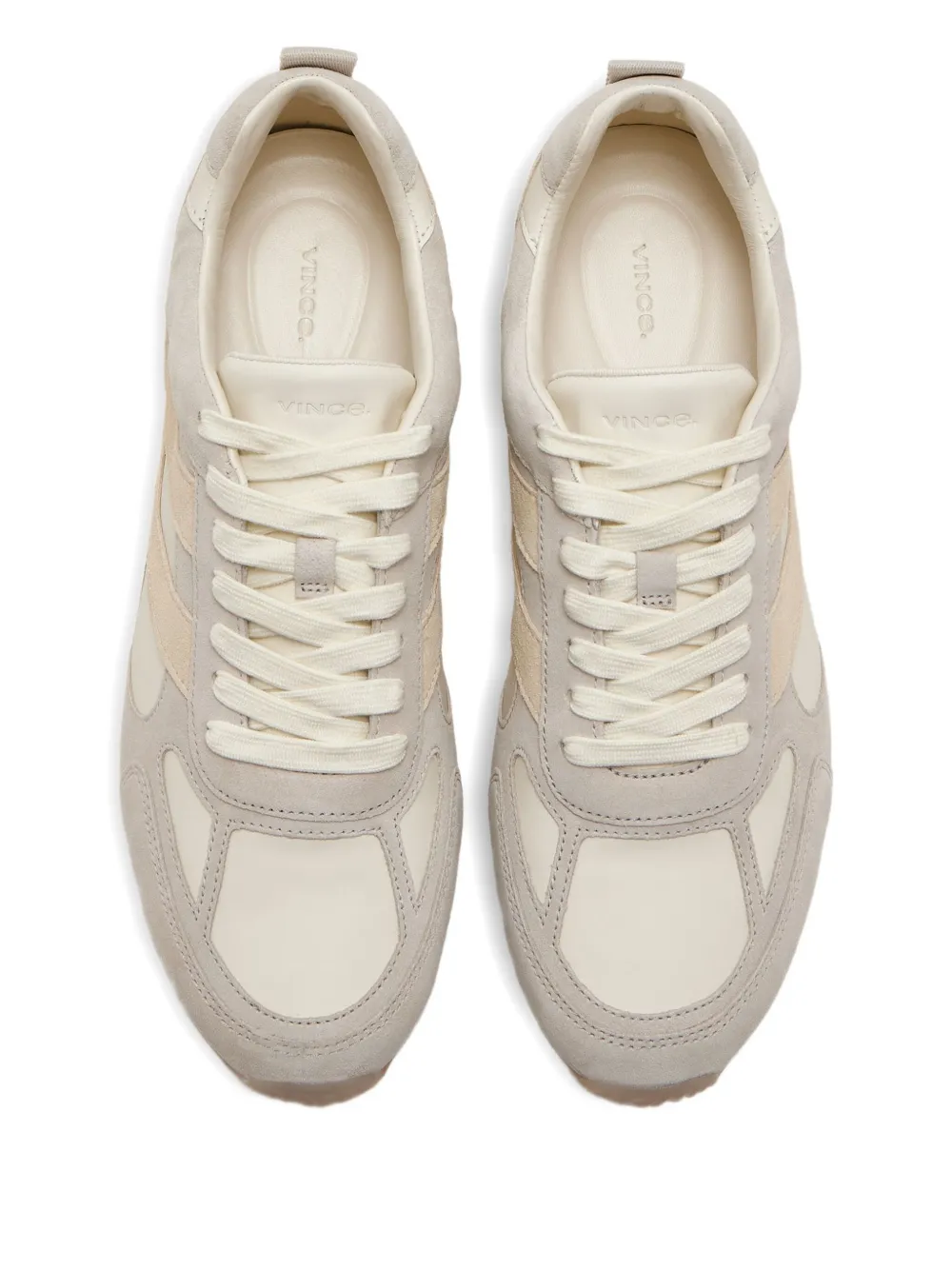 Vince Mojave Suede-leather Panel Sneakers In Neutral