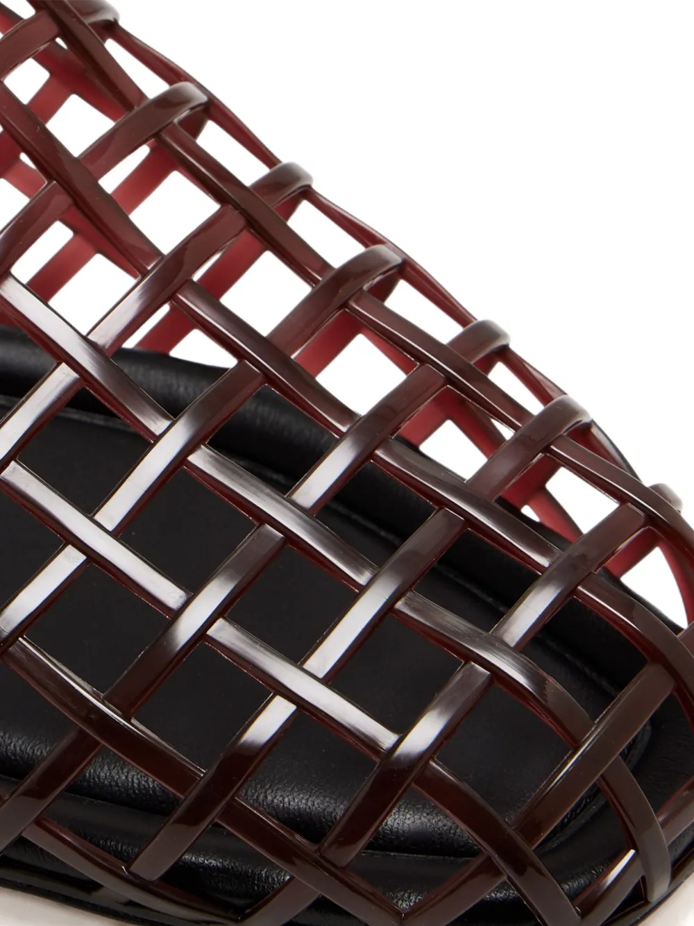 Vince Barcelona Jelly Lattice-detail Mules In Brown