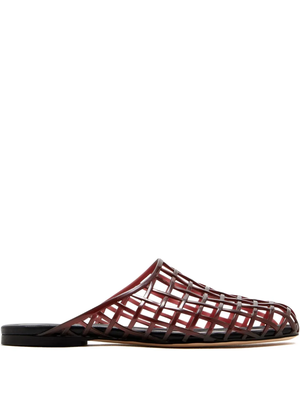 Vince Barcelona Jelly Lattice-detail Mules In Brown