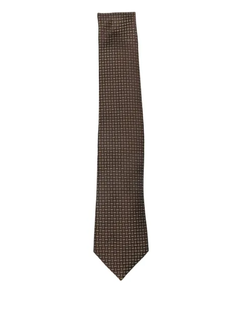 Emporio Armani geometric-pattern silk tie