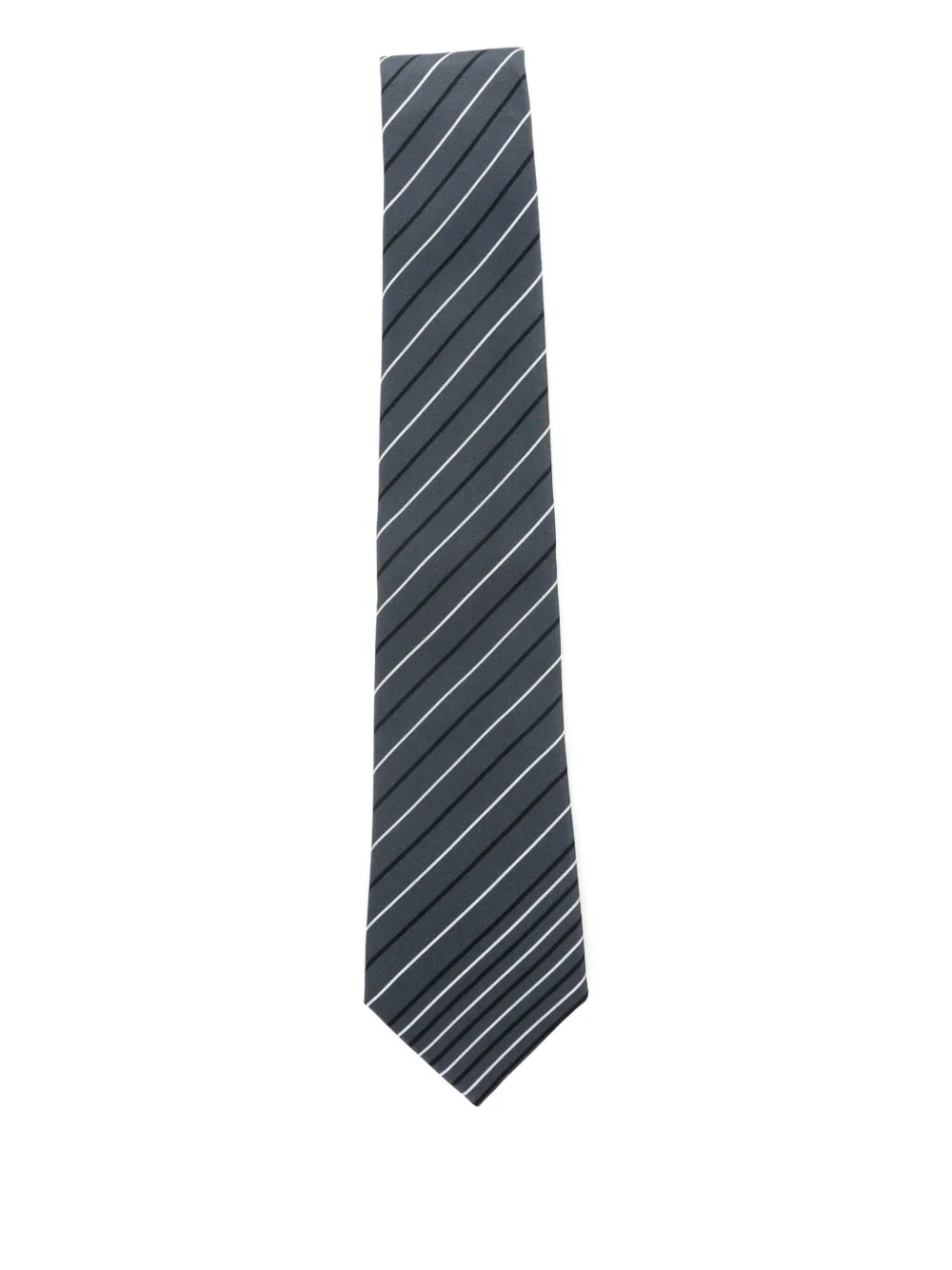 Emporio Armani striped silk tie | Grey | Image 1