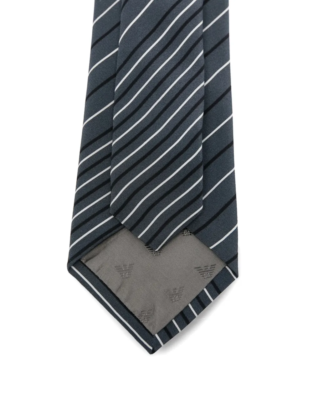 Emporio Armani Stripes Tie Accessories In Gray