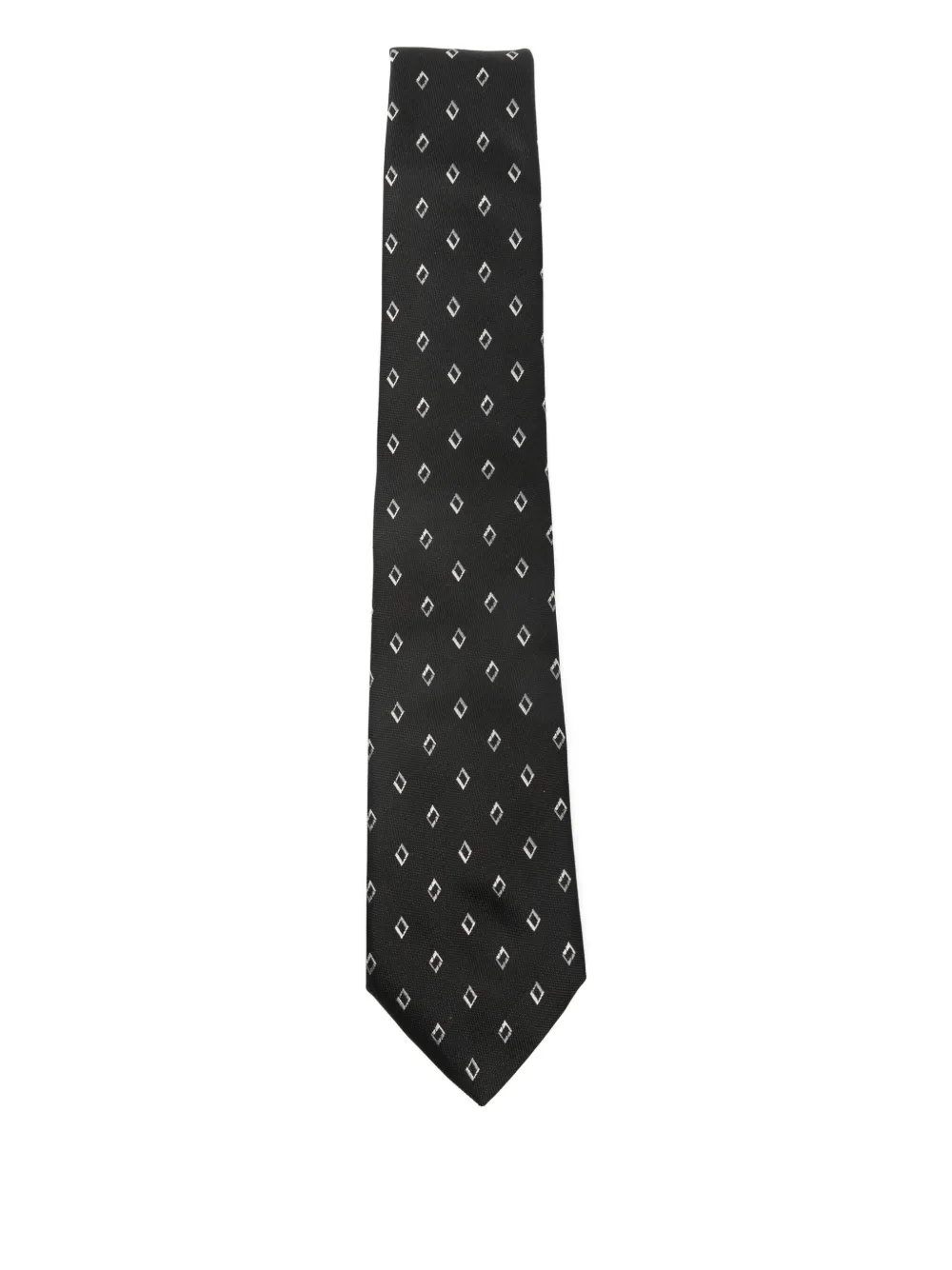 Emporio Armani diamond-pattern silk tie | Blue | Image 1
