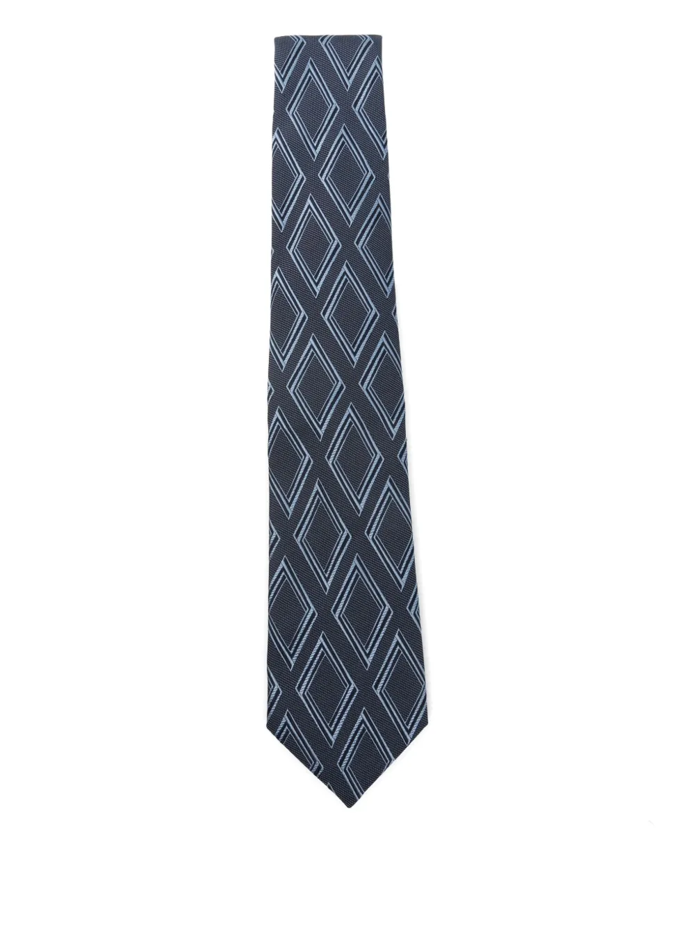 Emporio Armani geometric-pattern silk tie | Blue | Image 1