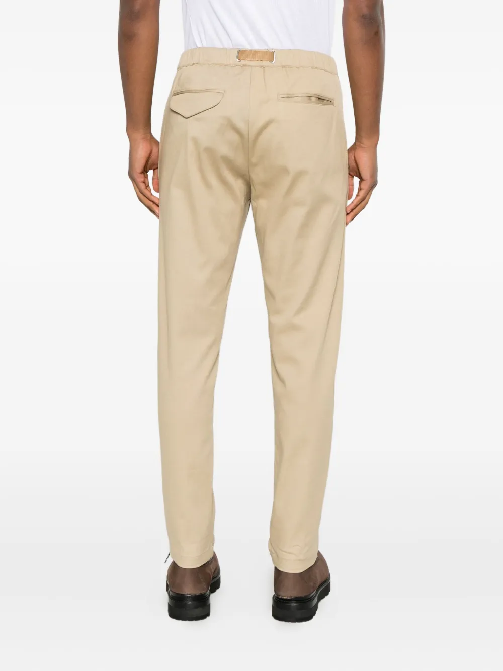 White Sand Belt Trousers In Animal Print