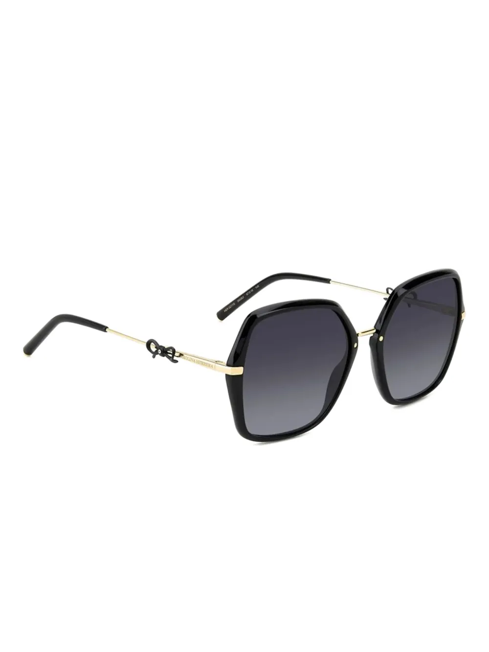 Carolina Herrera geometric-frame bow sunglasses Zwart