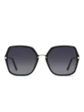 Carolina Herrera geometric-frame bow sunglasses - Black