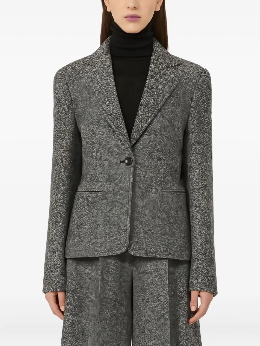Max Mara Blazer met enkele knoop Grijs