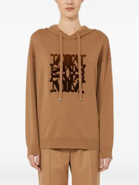 Max Mara velvet-logo hoodie