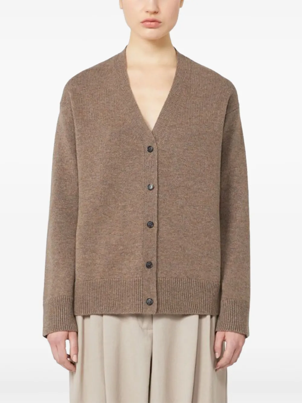 'S Max Mara Button-up vest met V-hals Bruin