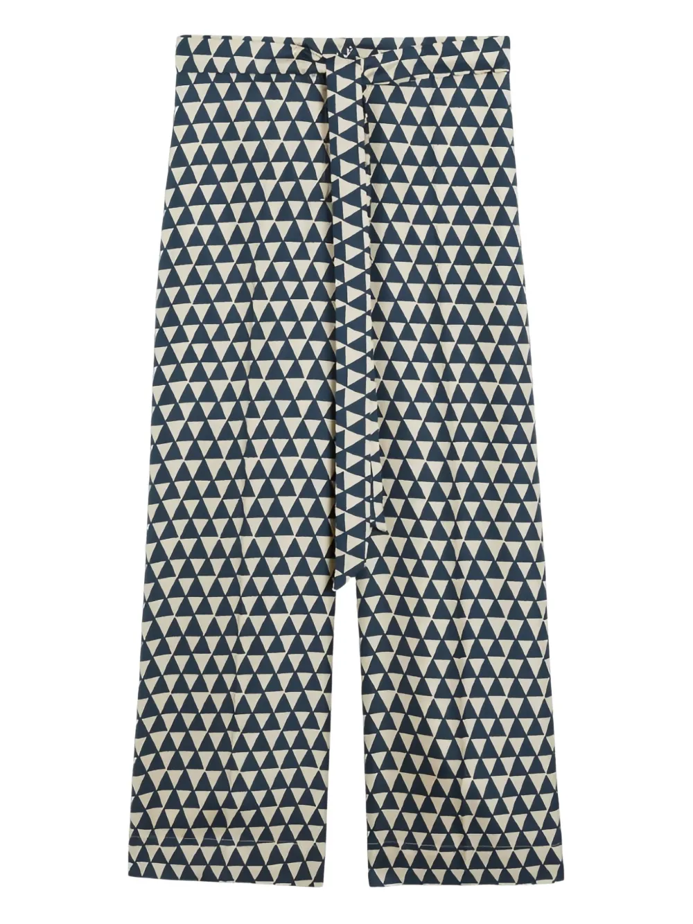 'S Max Mara triangle-pattern silk trousers - ブルー 'S Max Mara triangle-pattern silk trousers - ブルー